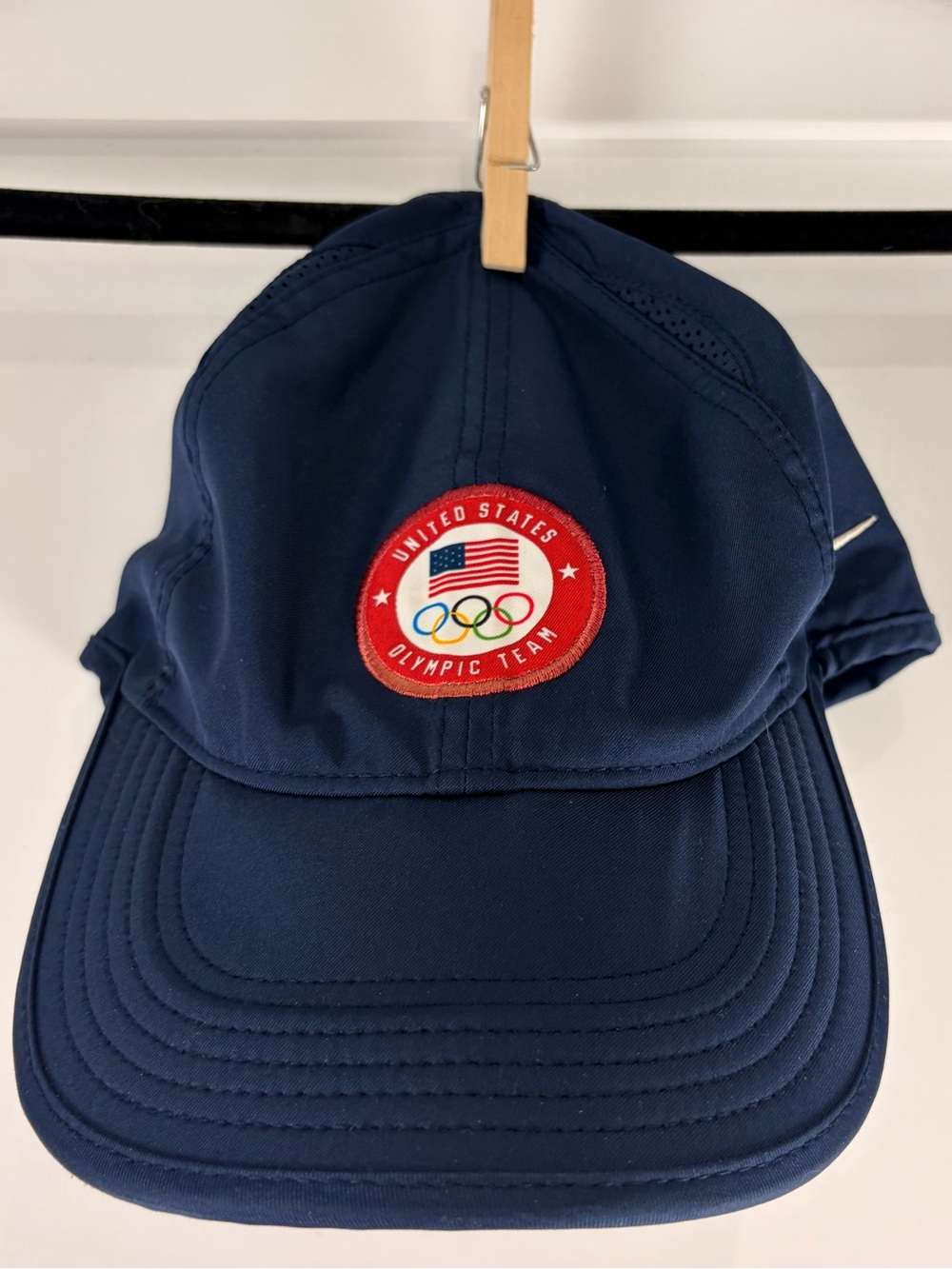 Nike Team USA Olympic Team Featherlight Dri-FIT Running Hat Cap Navy OS